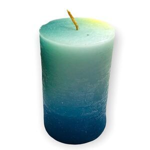 ‎Handcrafted Timber Scented Candle (Blue/Green/Yellow)
